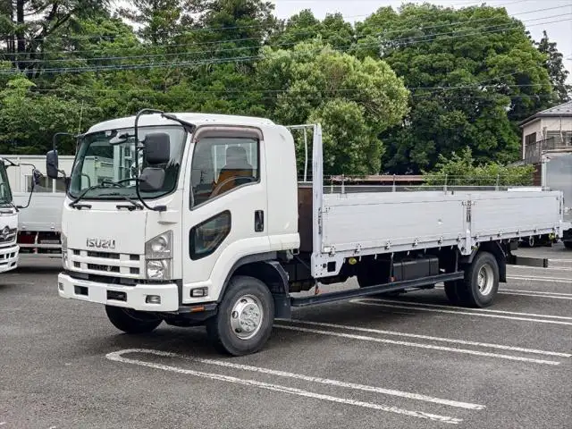 いすゞ フォワード 中型/増トン 平ボディ アルミブロック ベッドの中古トラック画像1