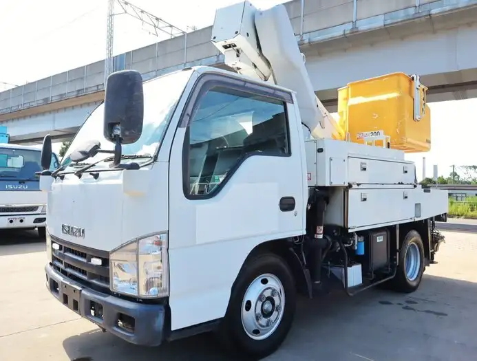 いすゞ エルフ 小型 高所・建柱車 高所作業車 電工仕様 の中古トラック【車両No.148605】