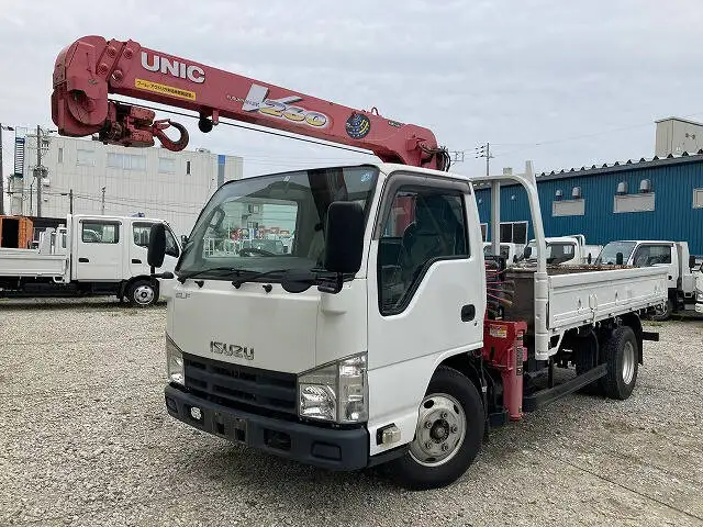 いすゞ エルフ 小型 クレーン付 床鉄板 3段 の中古トラック【車両No.148811】