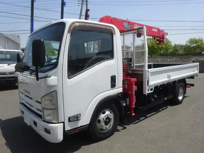 いすゞ エルフ 小型 クレーン付 床鉄板 5段 の中古トラック【車両No.148716】