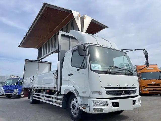 三菱 ファイター 中型/増トン ウイング ベッド PA-FK61FXの中古トラック画像2