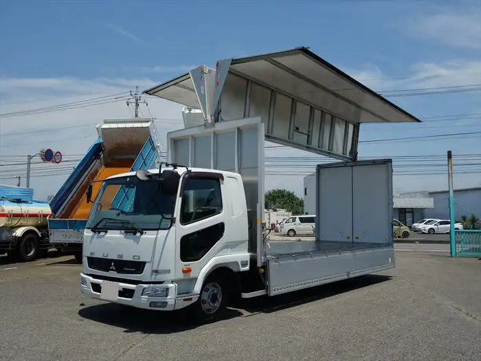 三菱 ファイター 中型/増トン ウイング エアサス ベッドの中古トラック画像1