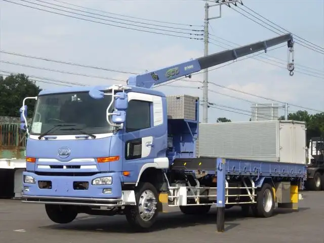 日産UD コンドル 中型/増トン クレーン付 床鉄板 4段の中古トラック画像1
