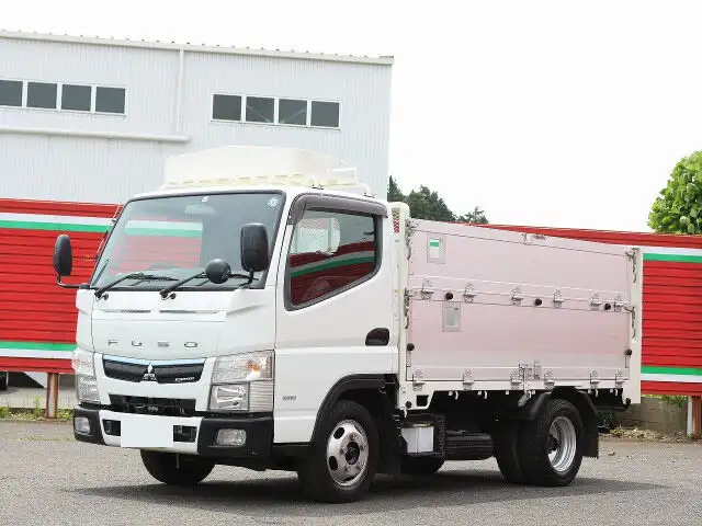 三菱 キャンター 小型 平ボディ 床鉄板 アルミブロックの中古トラック画像1