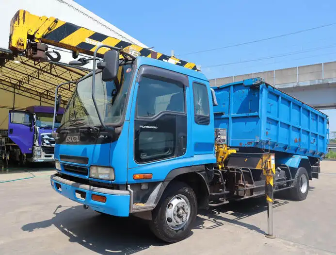 いすゞ フォワード 中型/増トン ダンプ 土砂禁 クレーン付き の中古トラック【車両No.149535】