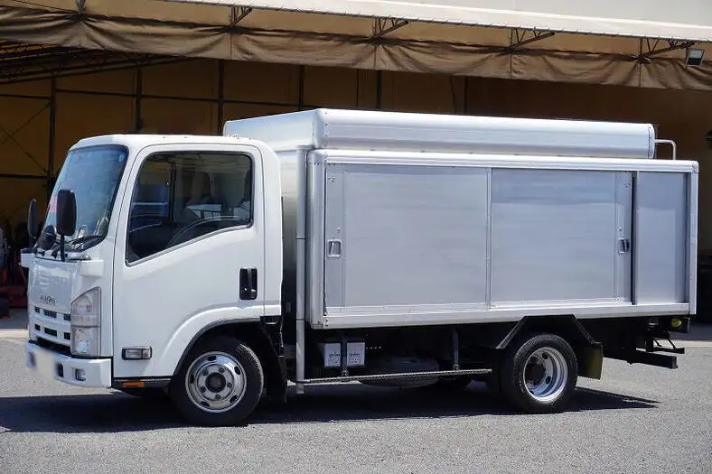 いすゞ エルフ 小型 アルミバン ボトルカー TKG-NLR85Nの中古トラック画像1