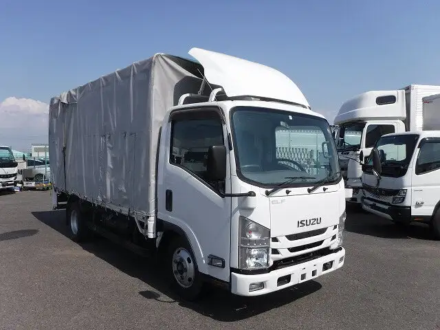 いすゞ エルフ 小型 平ボディ 幌 パワーゲートの中古トラック画像3