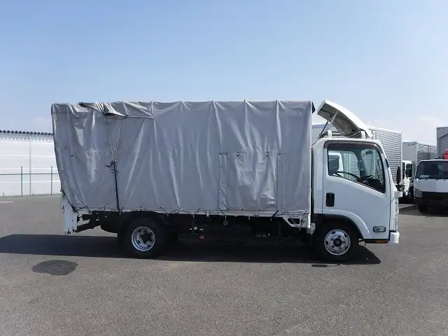 いすゞ エルフ 小型 平ボディ 幌 パワーゲートの中古トラック画像4