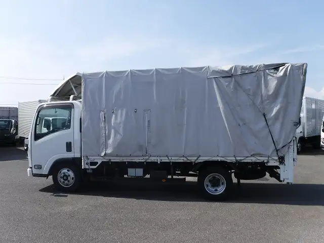 いすゞ エルフ 小型 平ボディ 幌 パワーゲートの中古トラック画像8