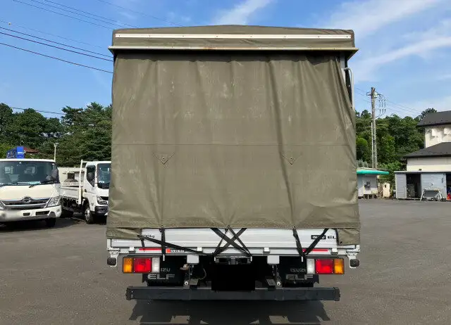 いすゞ エルフ 小型 平ボディ 幌 アルミブロックの中古トラック画像3