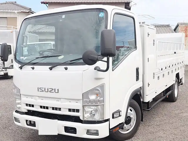 いすゞ エルフ 小型 平ボディ パワーゲート 床鉄板の中古トラック画像1