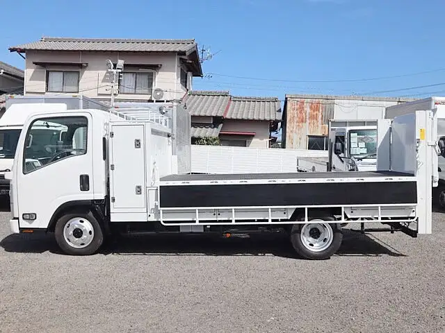 いすゞ エルフ 小型 平ボディ パワーゲート 床鉄板の中古トラック画像5