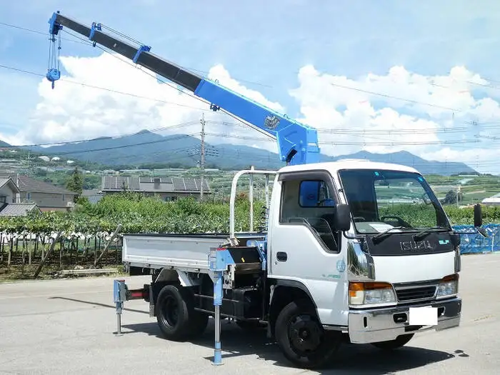 いすゞ エルフ 小型 クレーン付 床鉄板 4段の中古トラック画像11