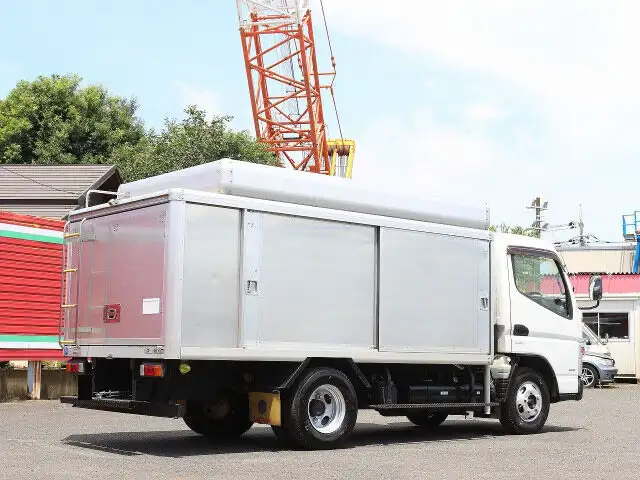 三菱 キャンター 小型 アルミバン ボトルカー サイドドアの中古トラック画像3