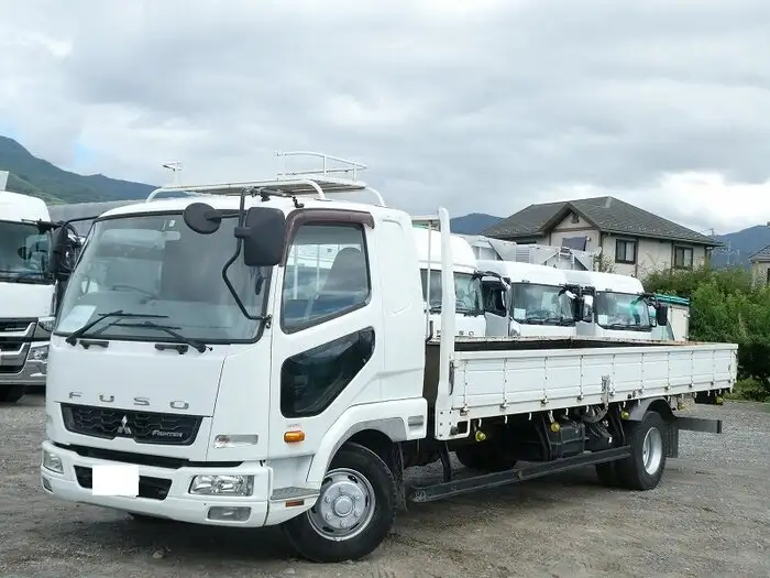 三菱 ファイター 中型/増トン 平ボディ 床鉄板 ベッドの中古トラック画像1