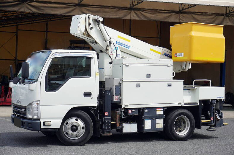 いすゞ エルフ 小型 高所・建柱車 高所作業車 TKG-NKR85AN