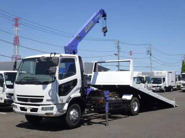 三菱 ファイター 中型/増トン 車両重機運搬 3段クレーン ラジコンの中古トラック画像1