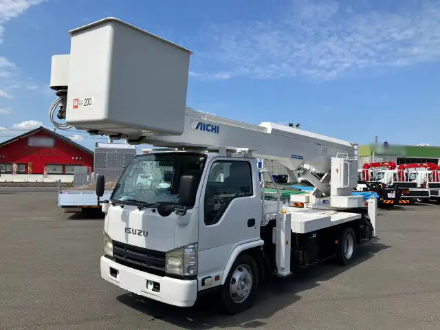 いすゞ エルフ 小型 高所・建柱車 高所作業車 SKG-NKR85YNの中古トラック画像1