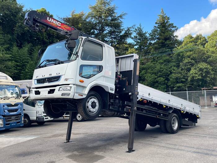 三菱 ファイター 中型 車両重機運搬 セルフローダー 2KG-FK62FZ