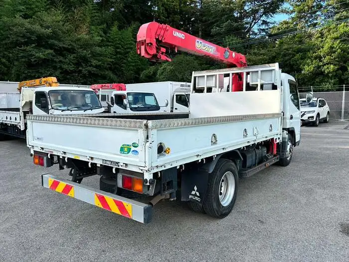三菱 キャンター 小型 クレーン付 床鉄板 4段の中古トラック画像3
