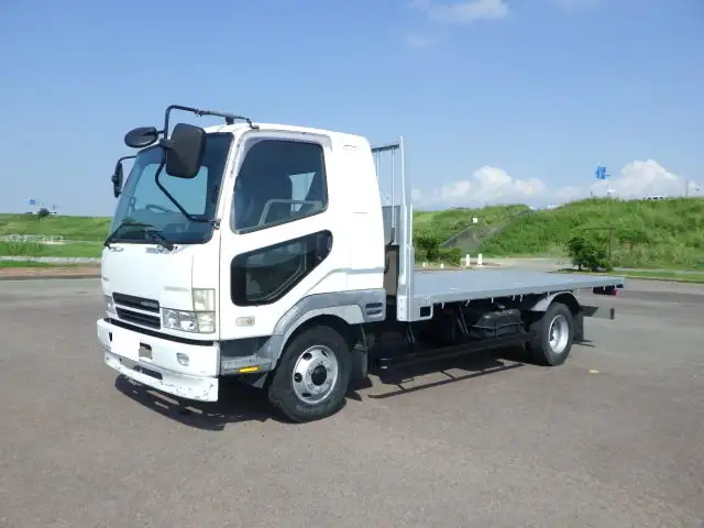 三菱 ファイター 中型/増トン 平ボディ 床鉄板 ベッド の中古トラック【車両No.151745】