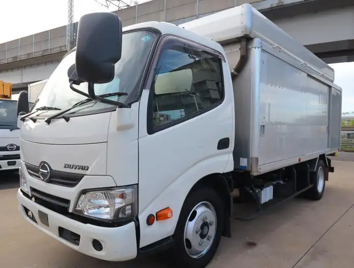 日野 デュトロ 小型 アルミバン ボトルカー 床鉄板の中古トラック画像1