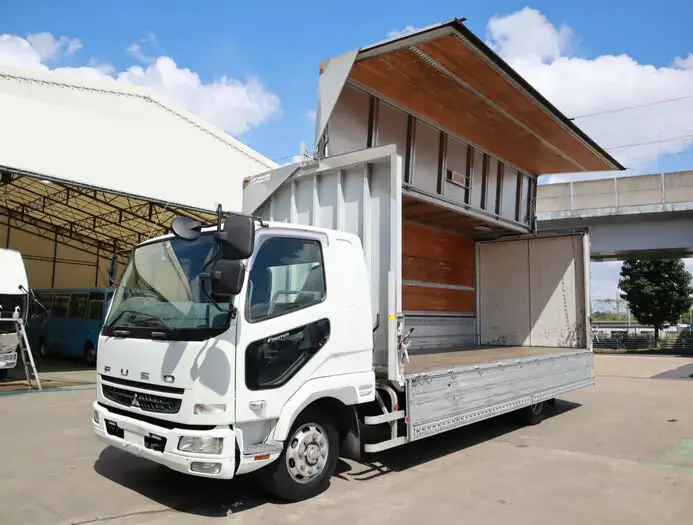三菱 ファイター 中型/増トン ウイング パワーゲート ベッドの中古トラック画像1