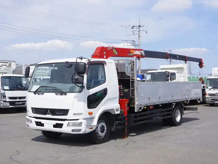 三菱 ファイター 中型/増トン クレーン付 床鉄板 アルミブロックの中古トラック画像1