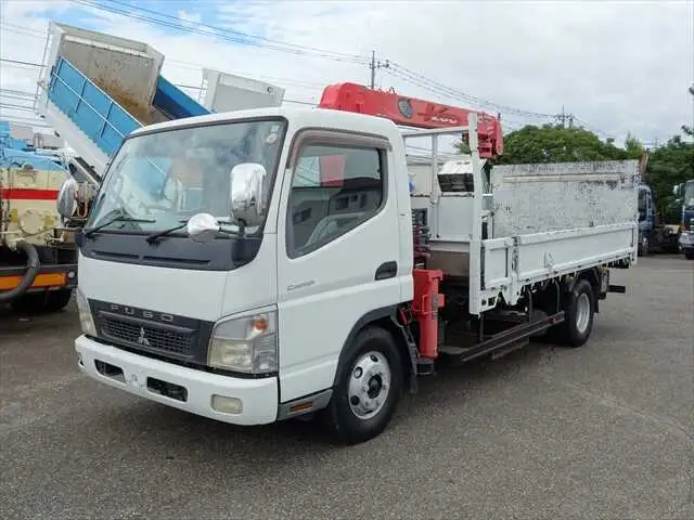 三菱 キャンター 小型 クレーン付 パワーゲート 床鉄板 の中古トラック【車両No.152388】