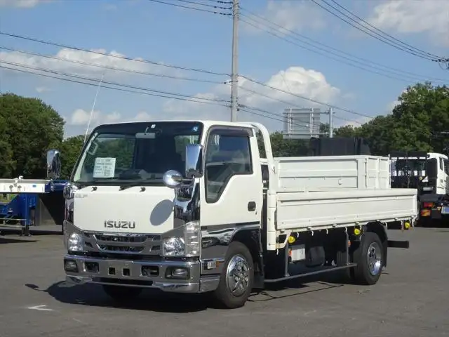 いすゞ エルフ 小型 平ボディ 床鉄板 2RG-NKR88ANの中古トラック画像1