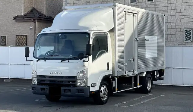 いすゞ エルフ 小型 アルミバン パワーゲート サイドドアの中古トラック画像1