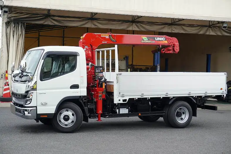 三菱 キャンター 小型 クレーン付 アルミブロック 4段の中古トラック画像1