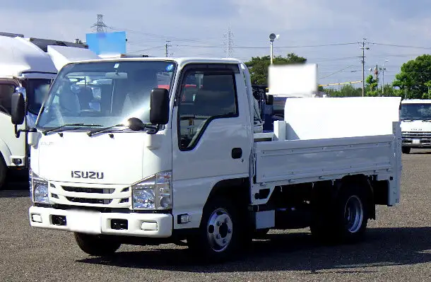 いすゞ エルフ 小型 平ボディ パワーゲート 床鉄板の中古トラック画像1