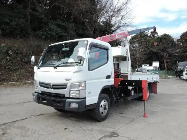 日産 アトラス 小型 クレーン付 床鉄板 4段の中古トラック画像1