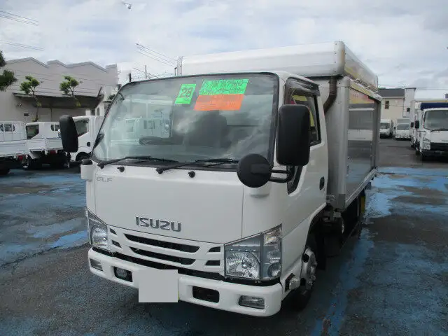 いすゞ エルフ 小型 アルミバン ボトルカー サイドドアの中古トラック画像1