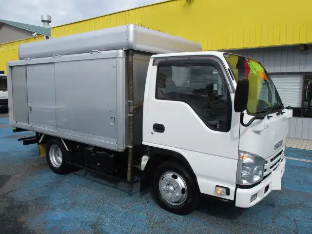 いすゞ エルフ 小型 アルミバン ボトルカー サイドドアの中古トラック画像2