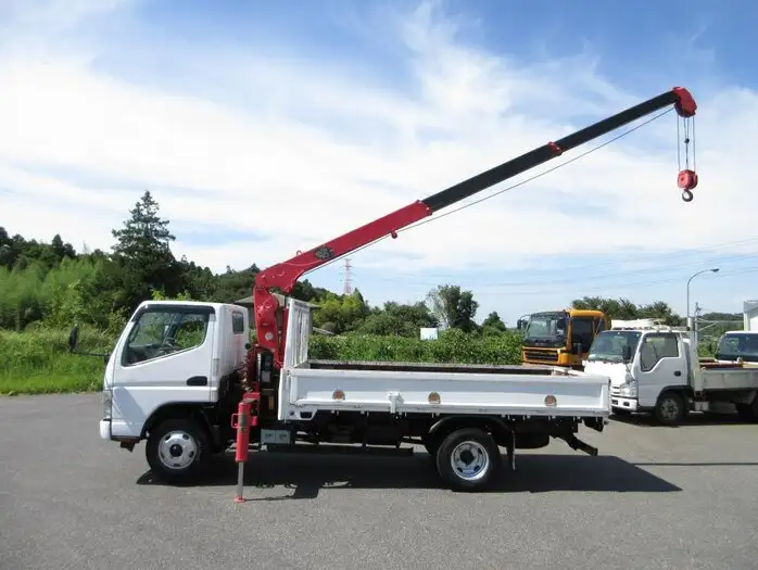 三菱 キャンター 小型 クレーン付 床鉄板 3段の中古トラック画像7