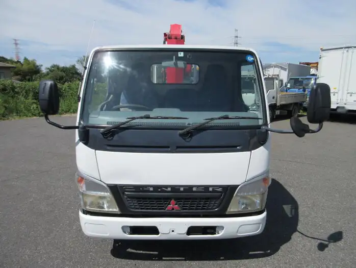 三菱 キャンター 小型 クレーン付 床鉄板 3段の中古トラック画像2