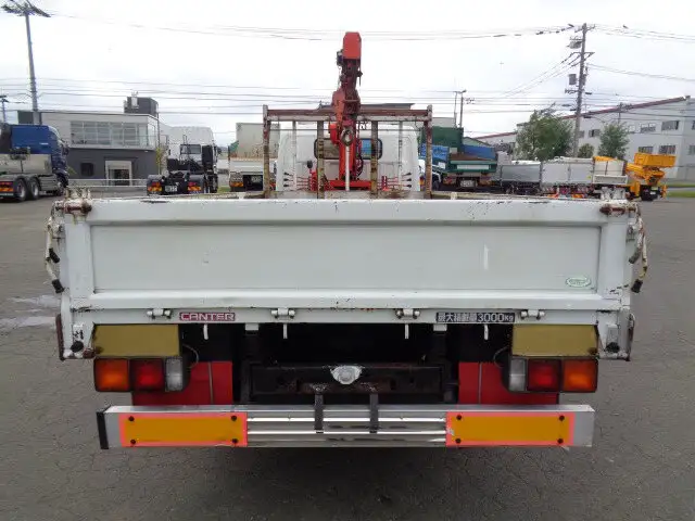三菱 キャンター 小型 クレーン付 床鉄板 3段の中古トラック画像3