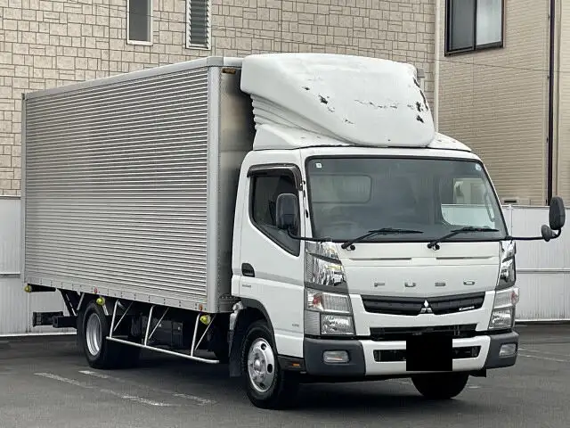 三菱 キャンター 小型 アルミバン パワーゲート 床鉄板の中古トラック画像2