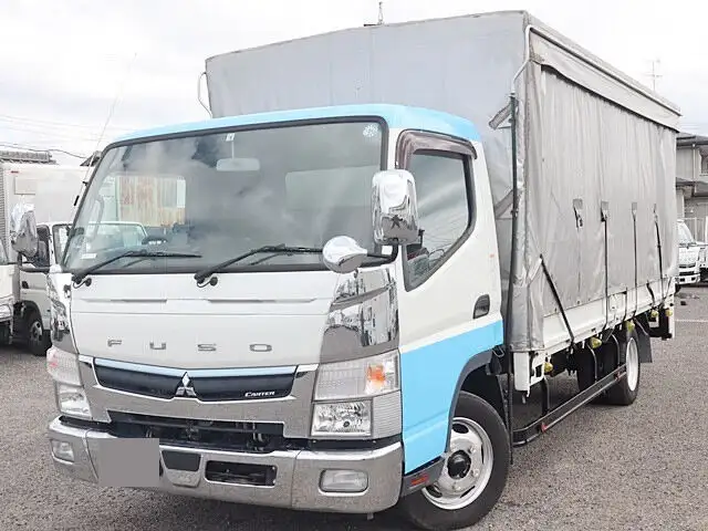 三菱 キャンター 小型 平ボディ 幌 パワーゲート の中古トラック【車両No.153328】