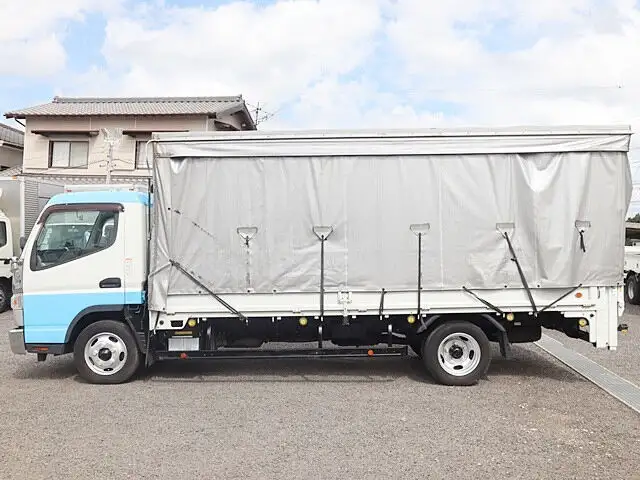 三菱 キャンター 小型 平ボディ 幌 パワーゲートの中古トラック画像4