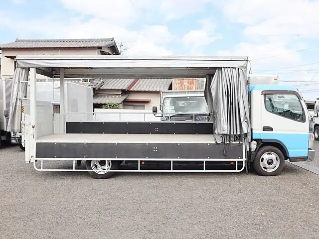 三菱 キャンター 小型 平ボディ 幌 パワーゲートの中古トラック画像6