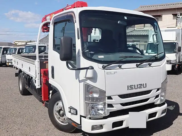 いすゞ エルフ 小型 クレーン付 床鉄板 4段の中古トラック画像2