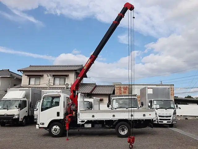 いすゞ エルフ 小型 クレーン付 床鉄板 4段の中古トラック画像11