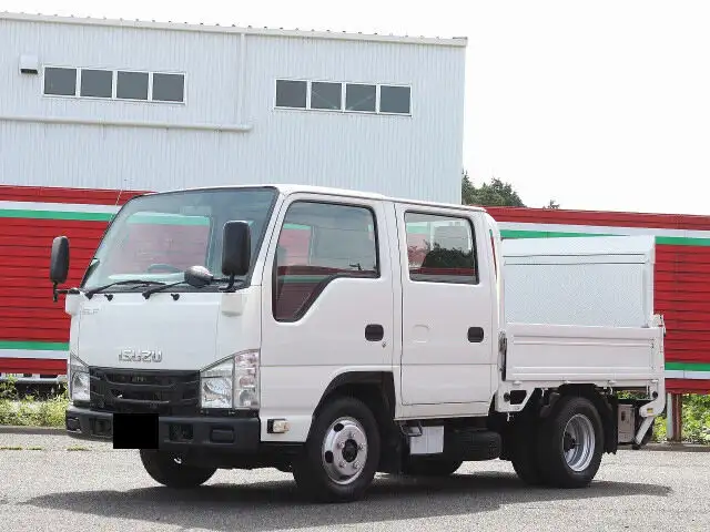 いすゞ エルフ 小型 平ボディ Wキャブ パワーゲート の中古トラック【車両No.153455】