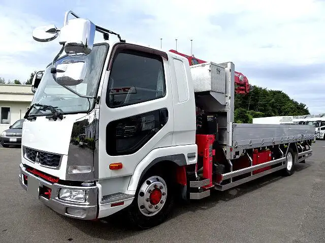 三菱 ファイター 中型/増トン クレーン付 床鉄板 アルミブロックの中古トラック画像1