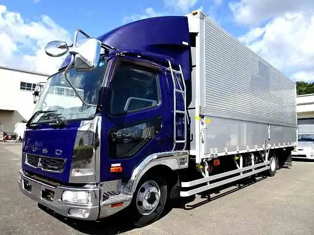 三菱 ファイター 中型/増トン ウイング エアサス ベッドの中古トラック画像1