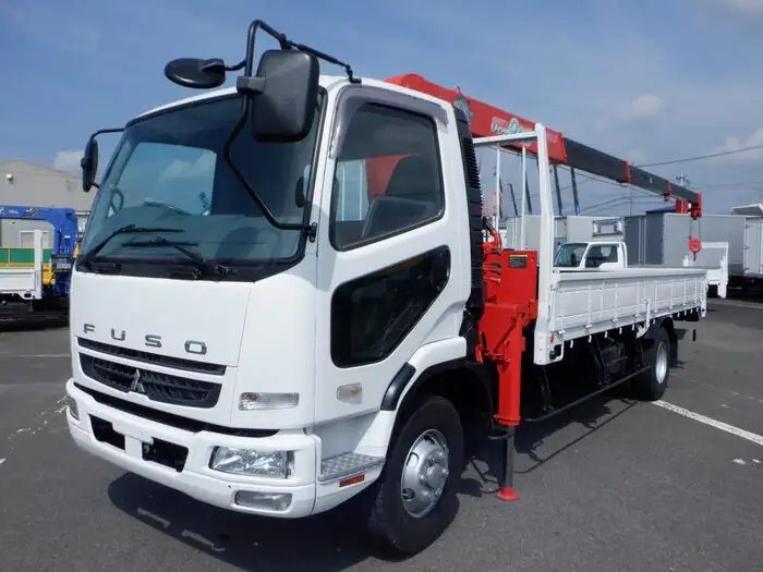 三菱 ファイター 中型/増トン クレーン付 床鉄板 4段の中古トラック画像1