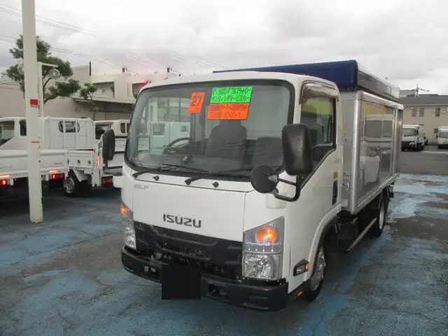 いすゞ エルフ 小型 アルミバン ボトルカー サイドドアの中古トラック画像1
